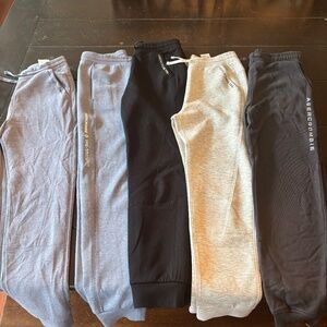 Lot of 5 pairs Abercrombie boys sweatpants